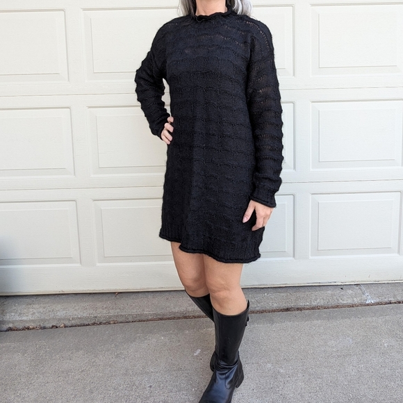 Vintage Dresses & Skirts - 1990's grunge ESPRIT vintage mohair sweater dress 90's S M